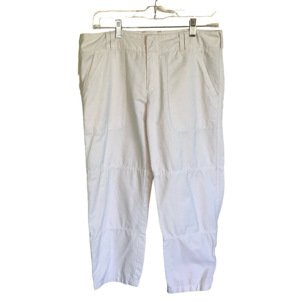 Vince White Capri Pants Casual/Dressy Utility Pants Zip Pockets Cotton - Size 6